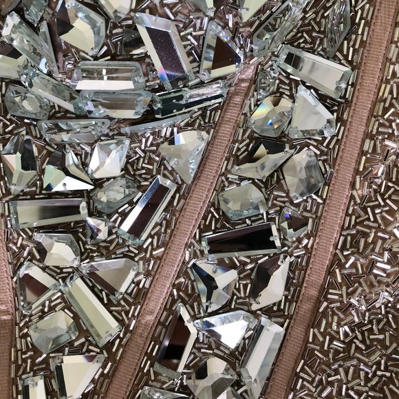 Sherri Hill Silver Nude/Silver Dress - Picture 6 of 7